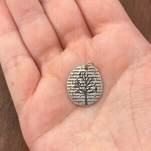 Vintage Kevin N Anna 925 Sterling Tree of Life "Save the Planet" Pendant Charm